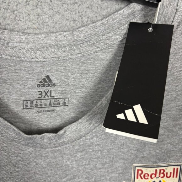 Adidas Mens Red Bulls New York Bulls MLS Short Sleeve Shirt Gray 3XL NWT's - Picture 5 of 8